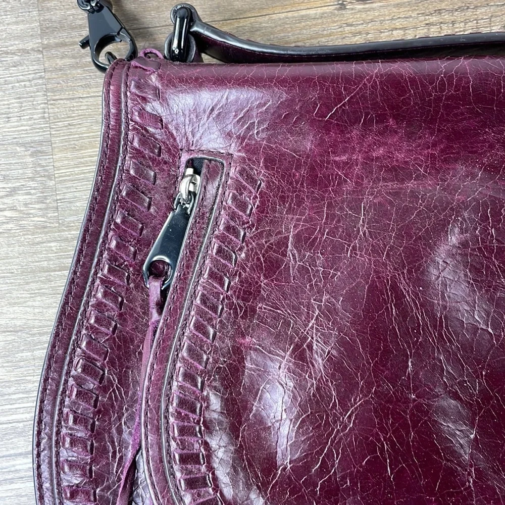 Rebecca Minkoff Small Vanity Saddle, Dark Cherry Messenger Cross Body Handbag
